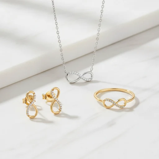 Présentation bijoux en or et en argent avec oxyde de zirconium