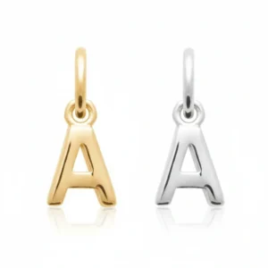 Lettre A en or et argent