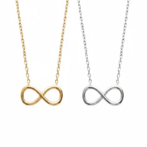 Collier infini en or et argent