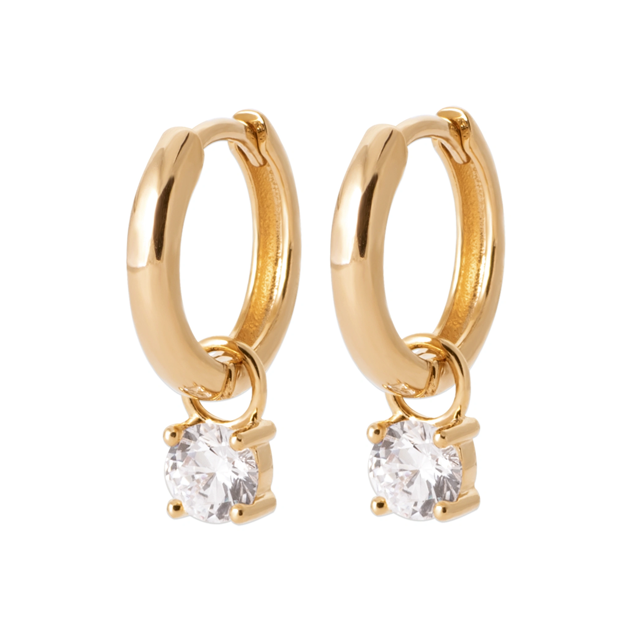 boucles d'oreilles or avec diamant