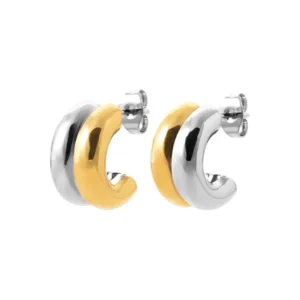 Boucle d'oreille bicolore