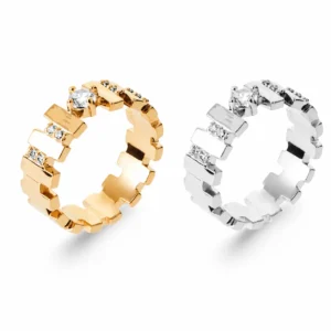 bague en or et en argent
